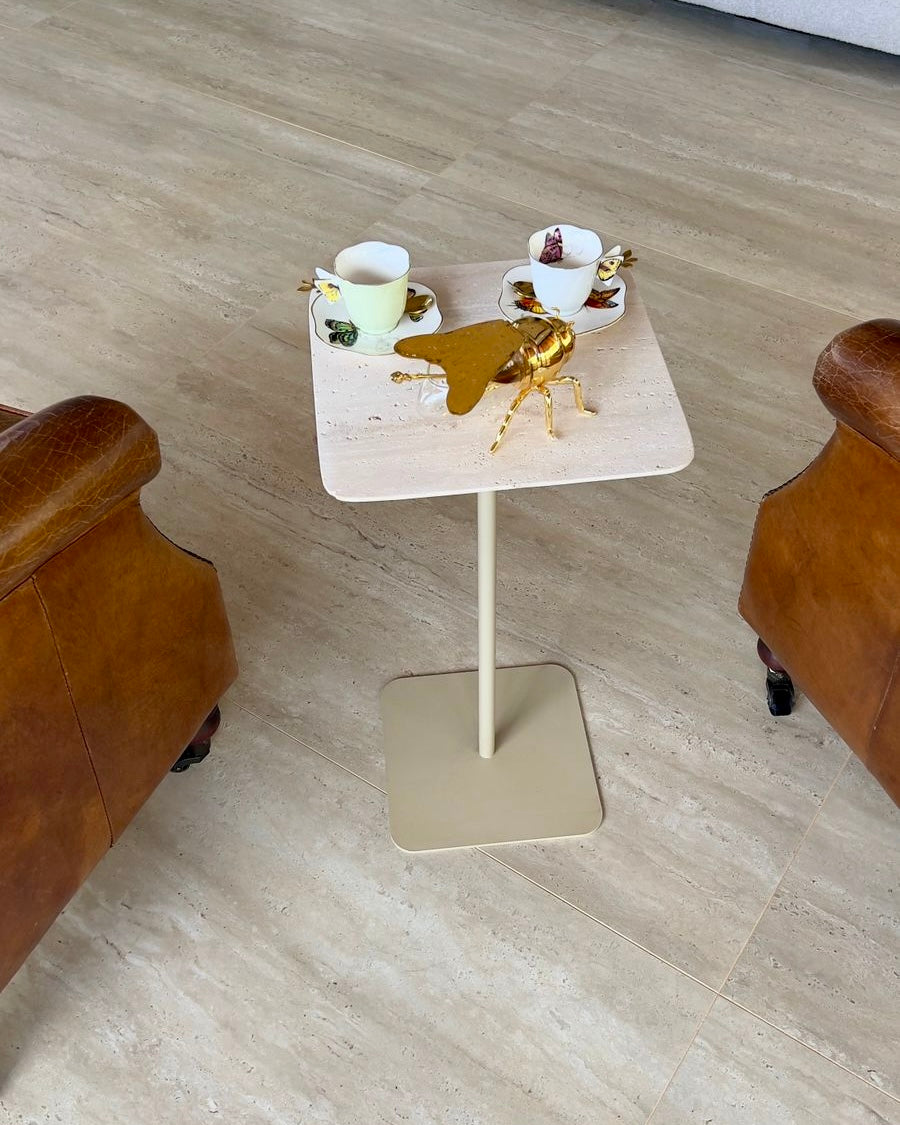 Mesa de Apoio - Travertino Romano Quadratto