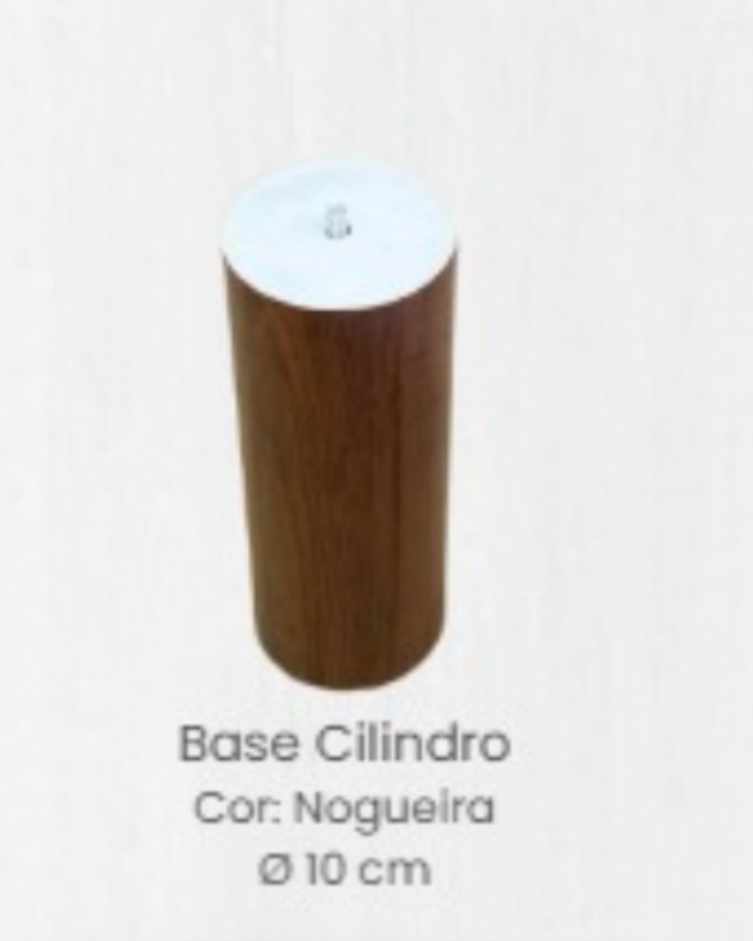 Mesa de Centro - Malbec Dallas Mármore Calacatta / Base Cilindro Pequena - Madeira Nogueira