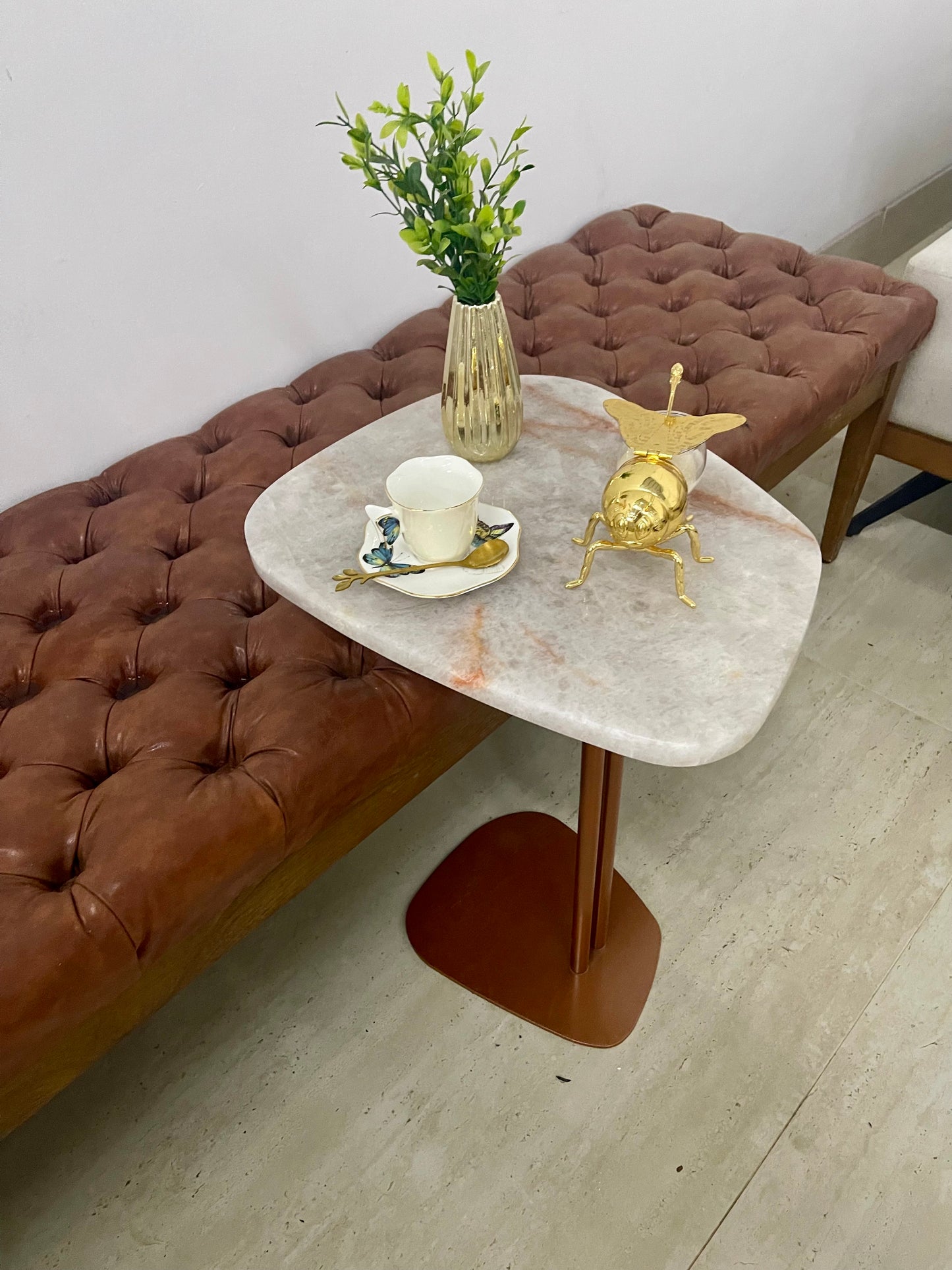 Linha Concha - Quartzito Crytallys Rose (Polido) - Base cor Rose