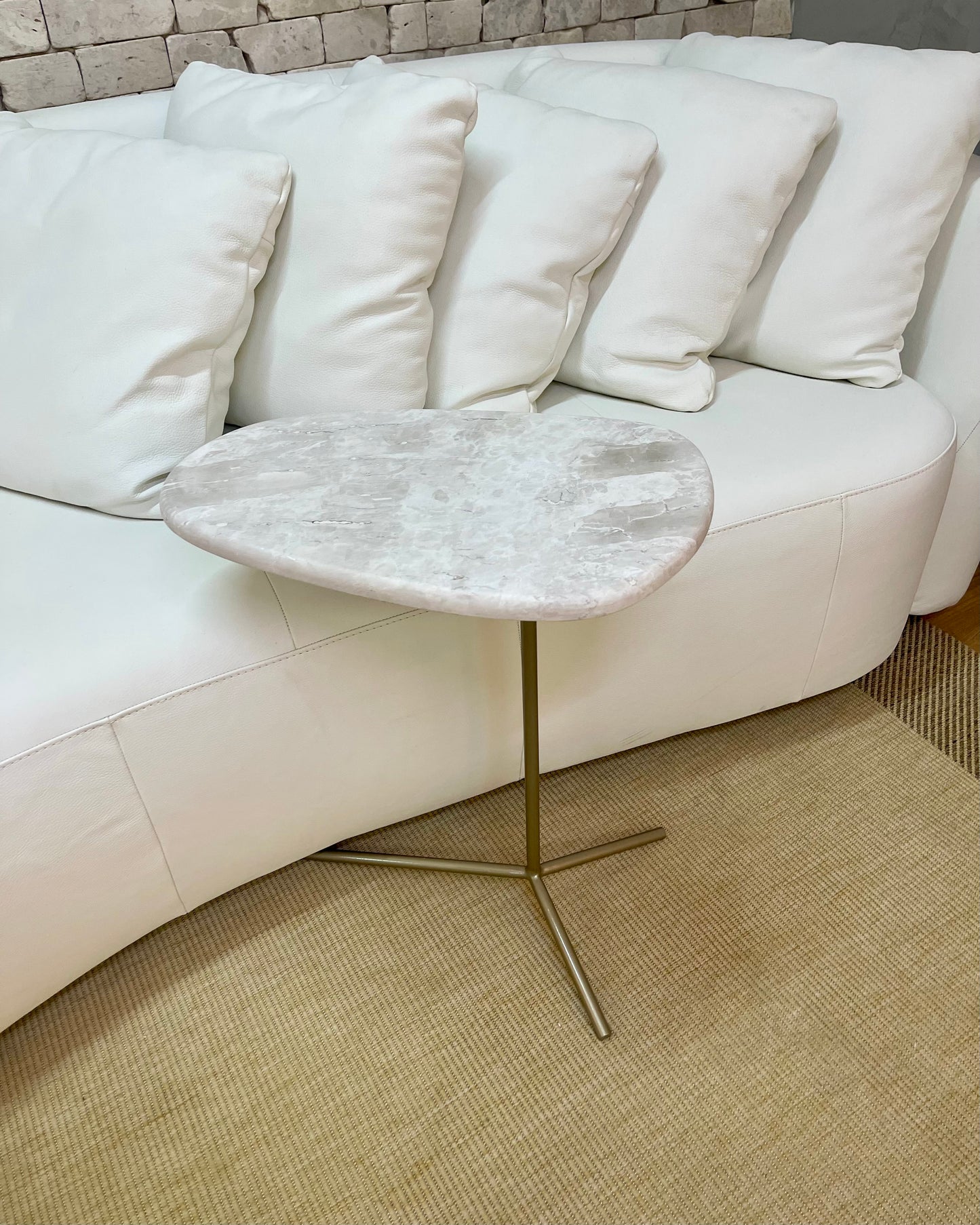 Mesa Ramos Sottile - Mármore Travertino White Cream