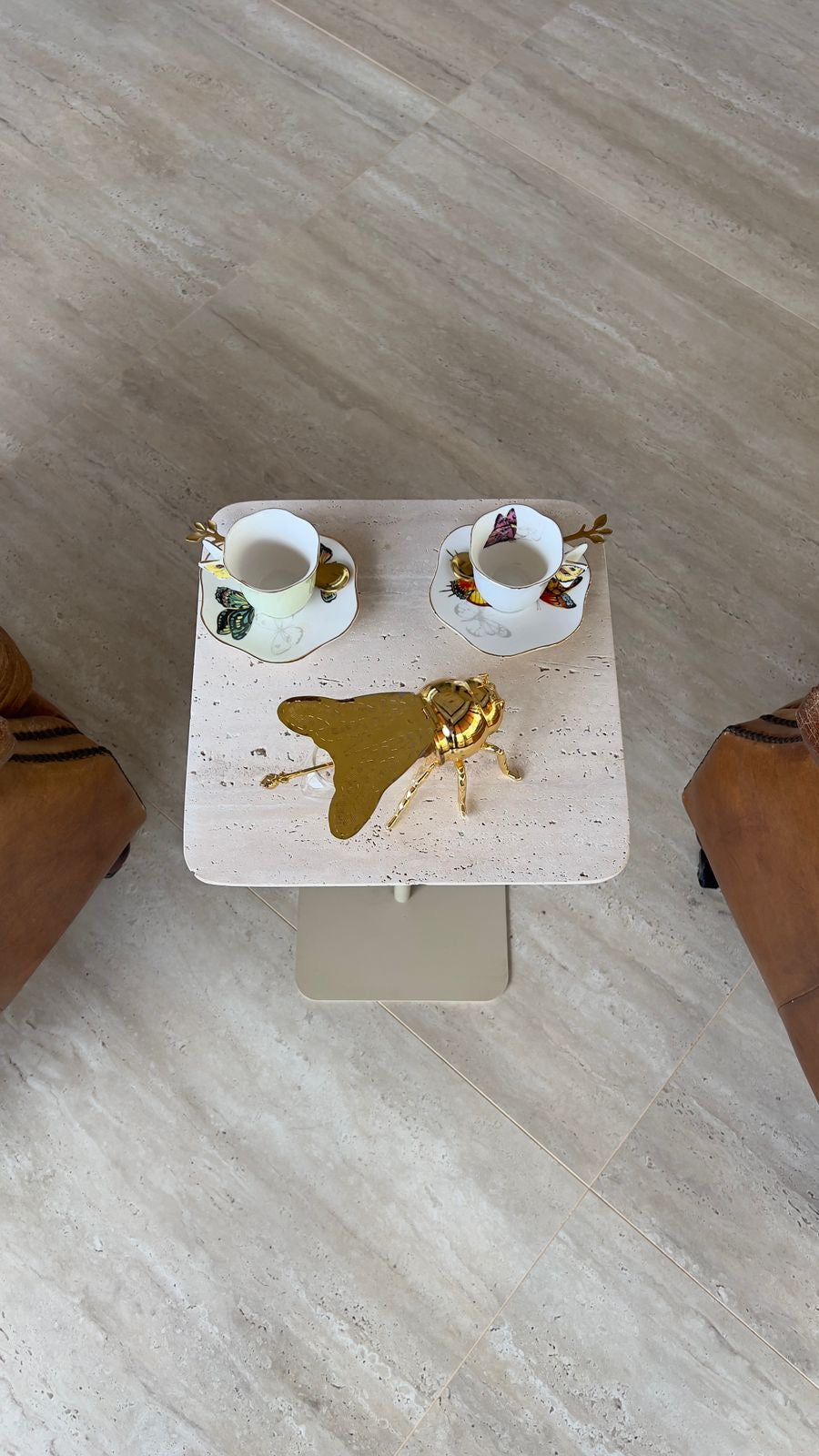 Mesa de Apoio - Travertino Romano Quadratto
