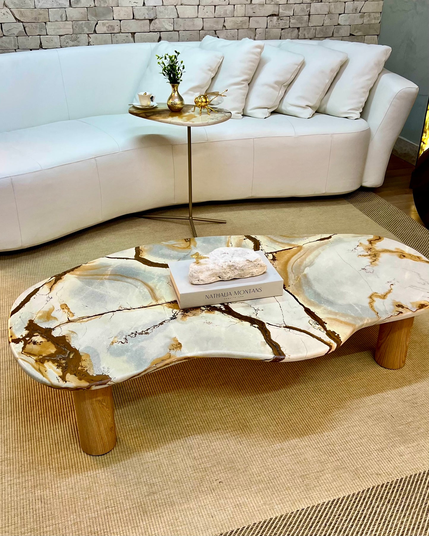 Mesa de Centro - Dunas Quartzito Blue Deep
