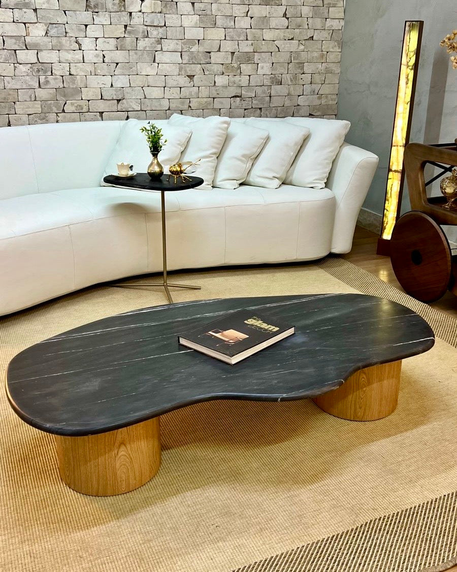 Mesa de Centro - Dunas Milano - Mármore Nero Striatto