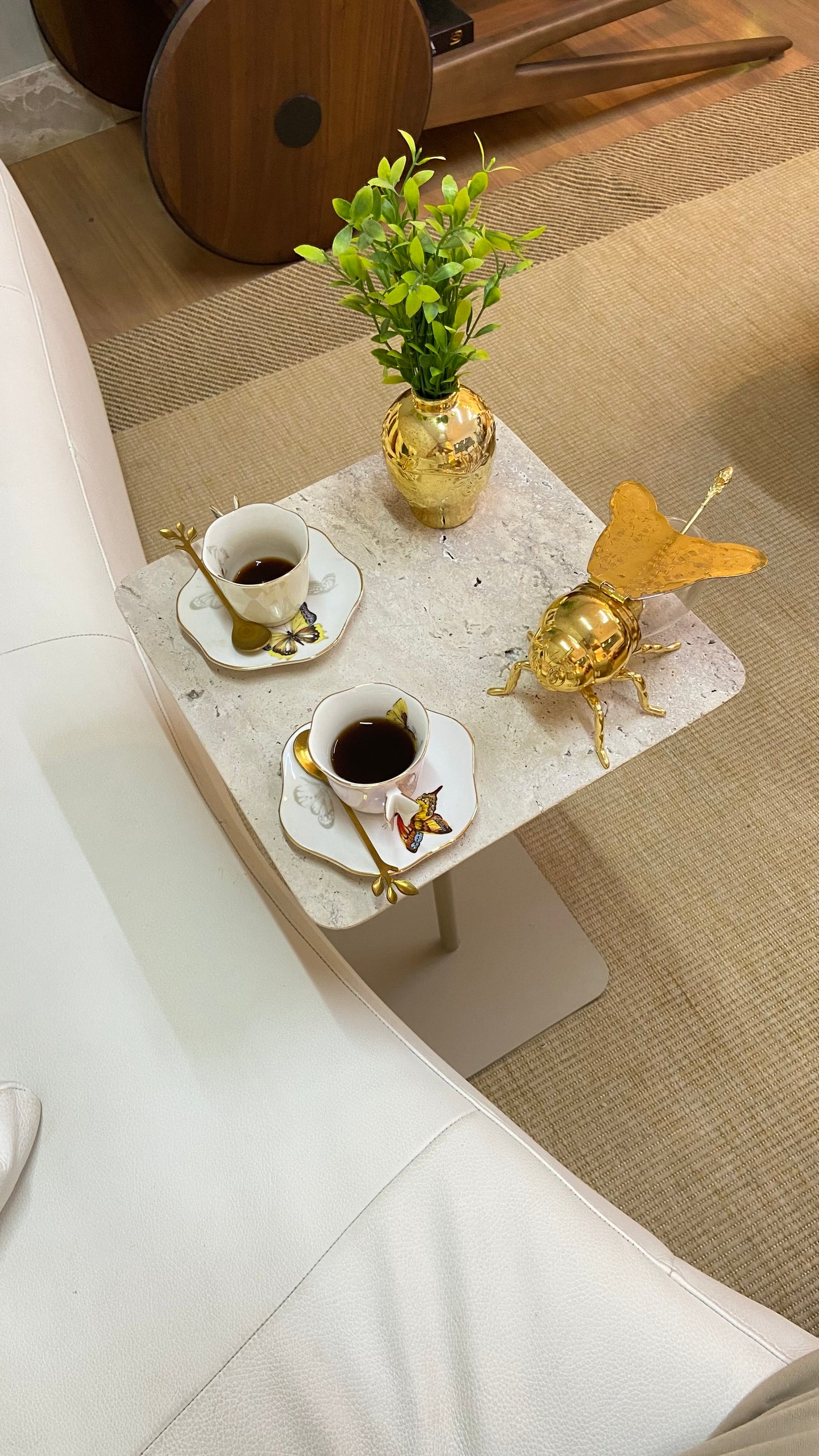 Mesa de Apoio - Travertino Romano Quadratto