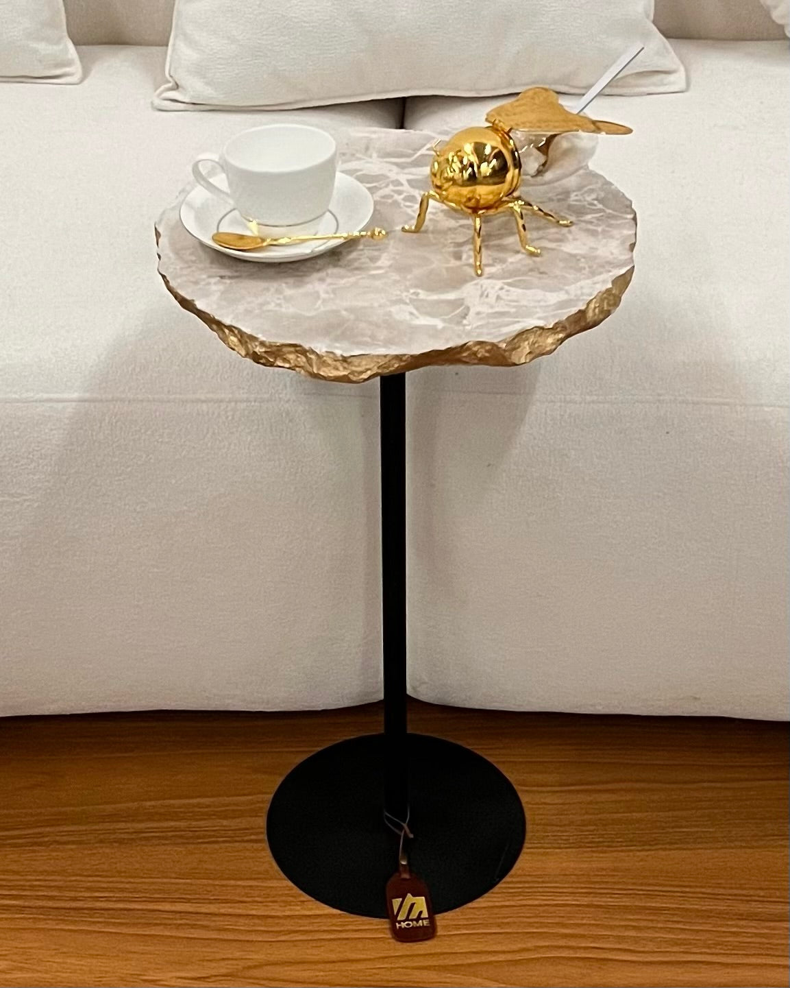 Linha Zera - Mármore Travertino Nacional Orgânica - Base Cor Preta