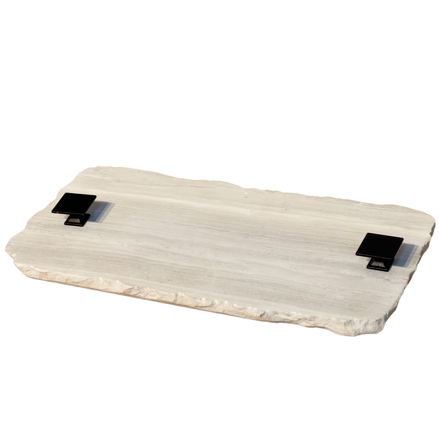 Bandeja Mármore Travertino White Cream Legítimo 15x30 Cm