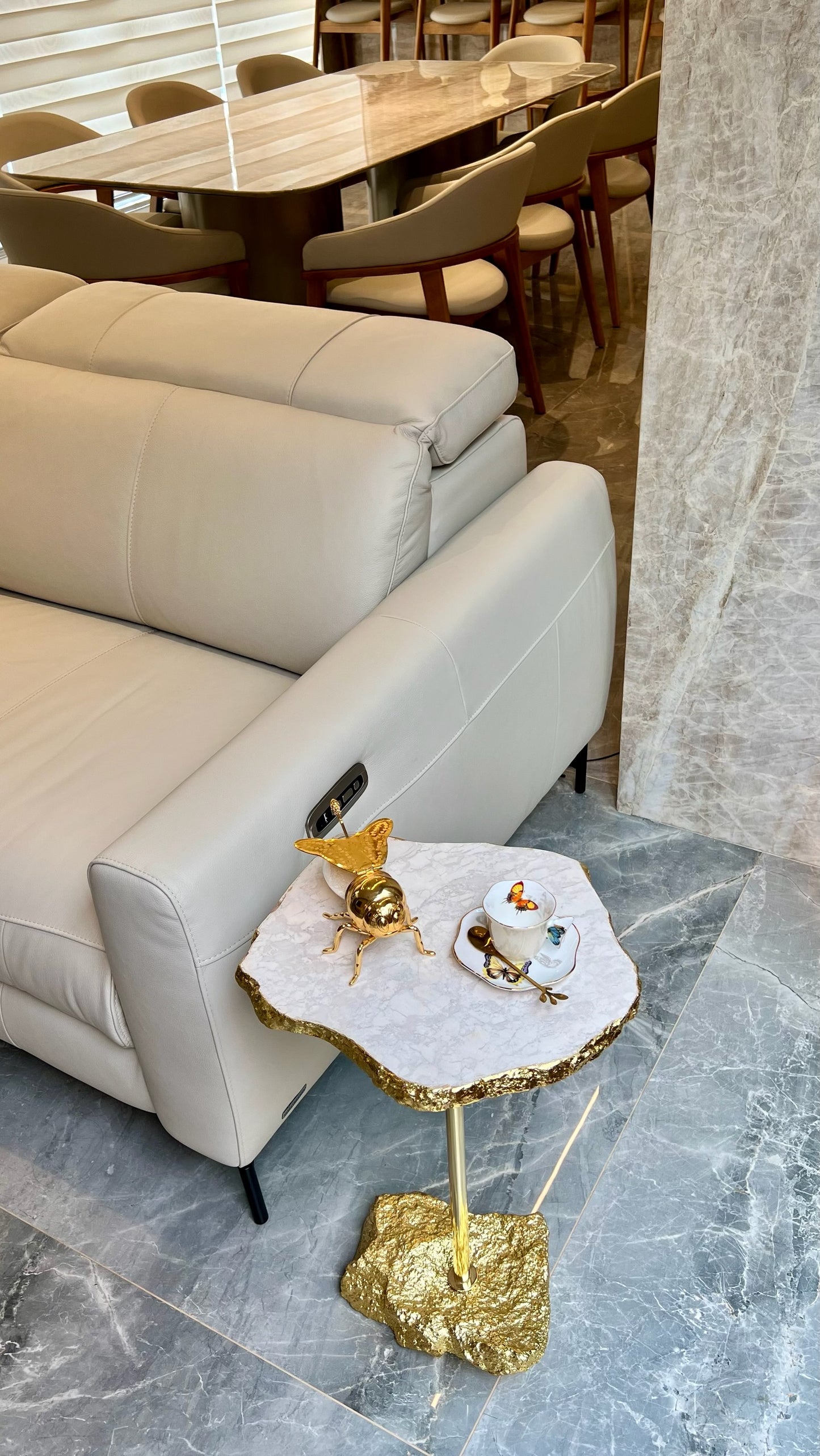 La Roca D'oro - Revestida com Folha de Ouro - Mármore Travertino Nacional Legítimo