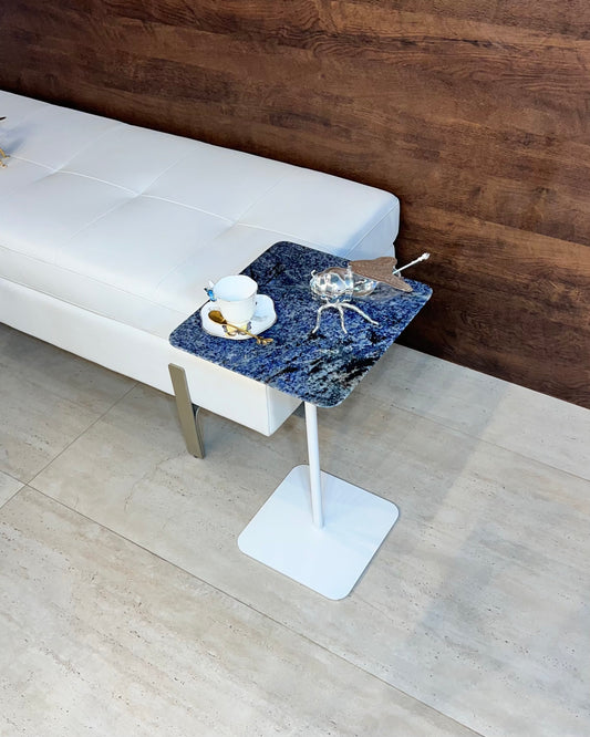 Mesa Lateral - Mármore Azul Raríssimo