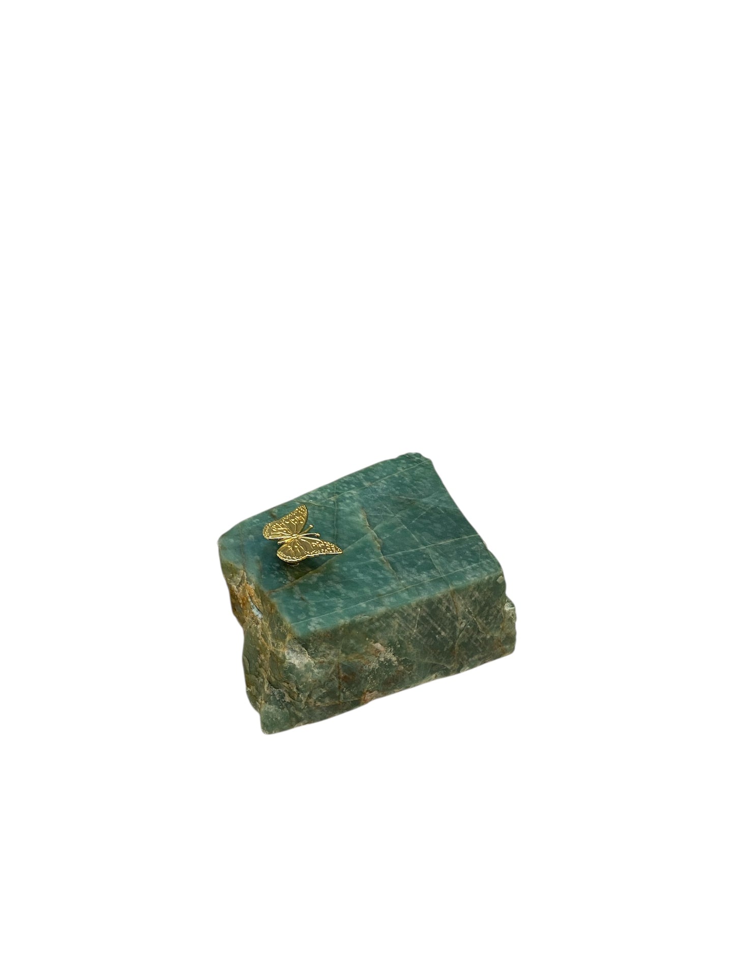 Linha Pietra Decor - Quartzo Verde Esmeralda com Borboleta