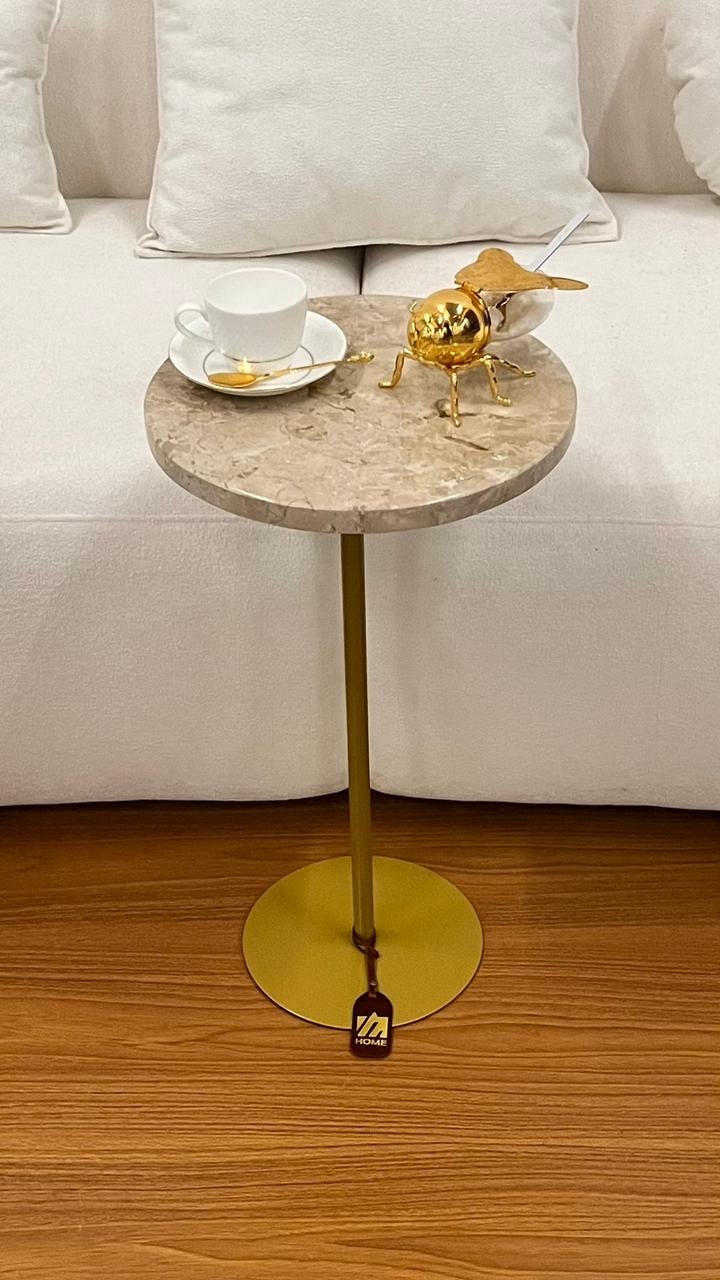 Linha Zera - Linha Zera - Mármore Travertino Nacional - Base cor Dourada