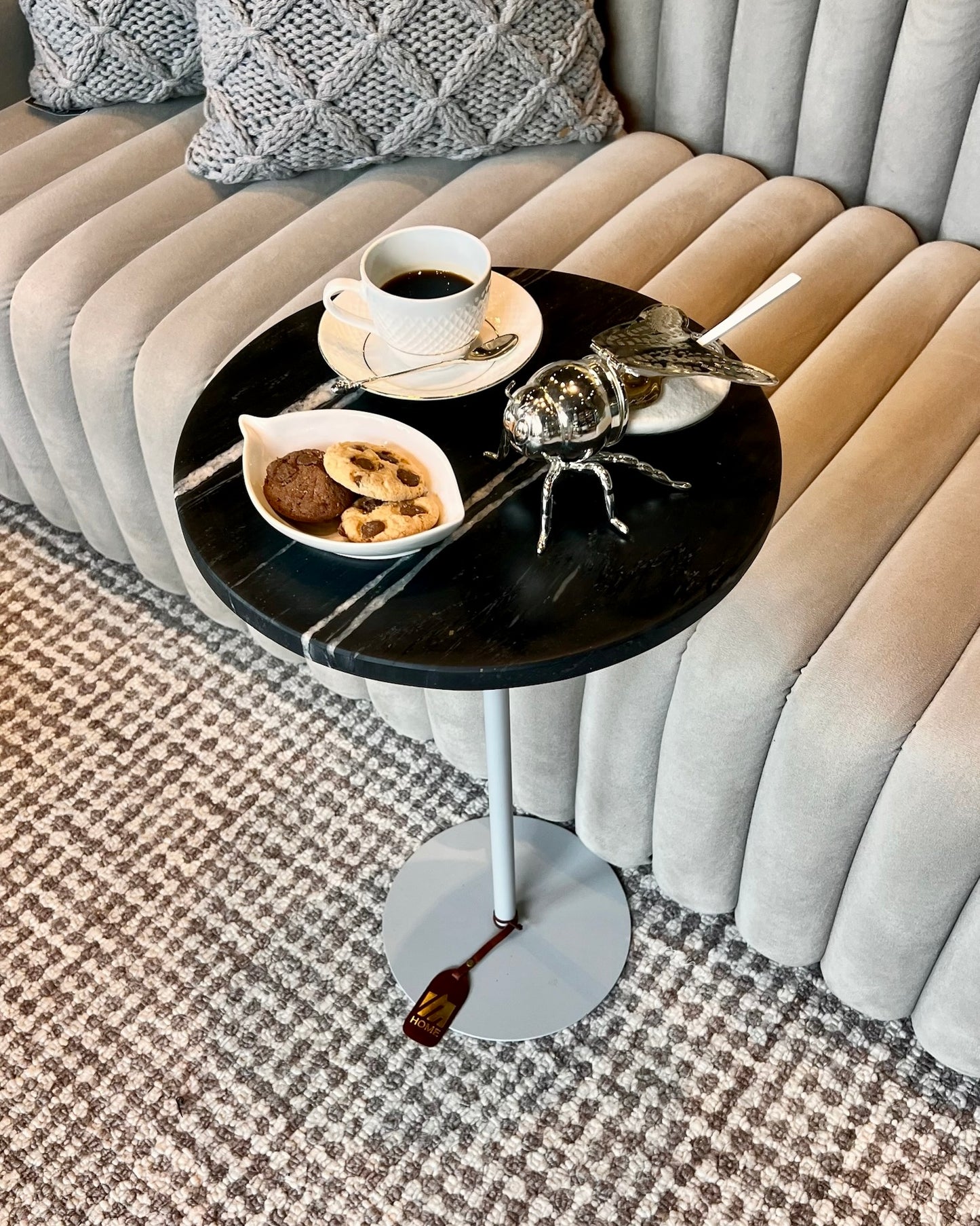 Linha Zera - Mármore Nero Striatto - Base Cor Cinza
