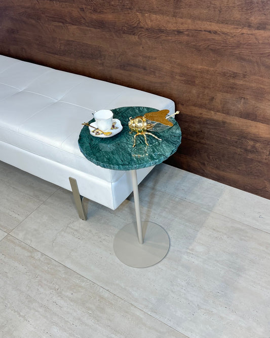 Linha Zera - Mármore Verde Guatemala Orgânico- Base Cor Bege