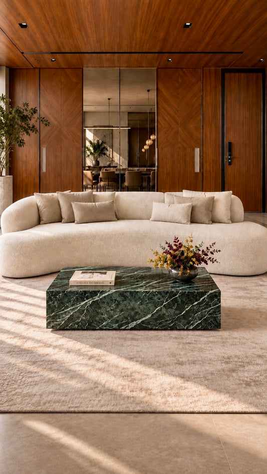 Mesa de Centro - Mármore Verde Alpi