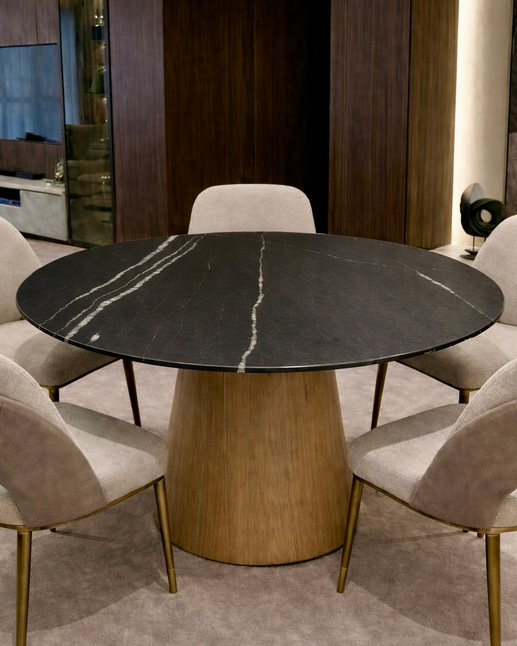 Mesa de Jantar Malbec - Base Cilindro