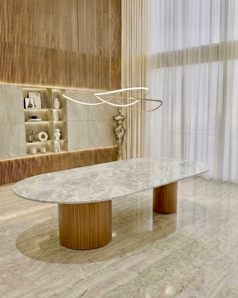 Mesa de Jantar Wine Quartzito Perla Vinhedo