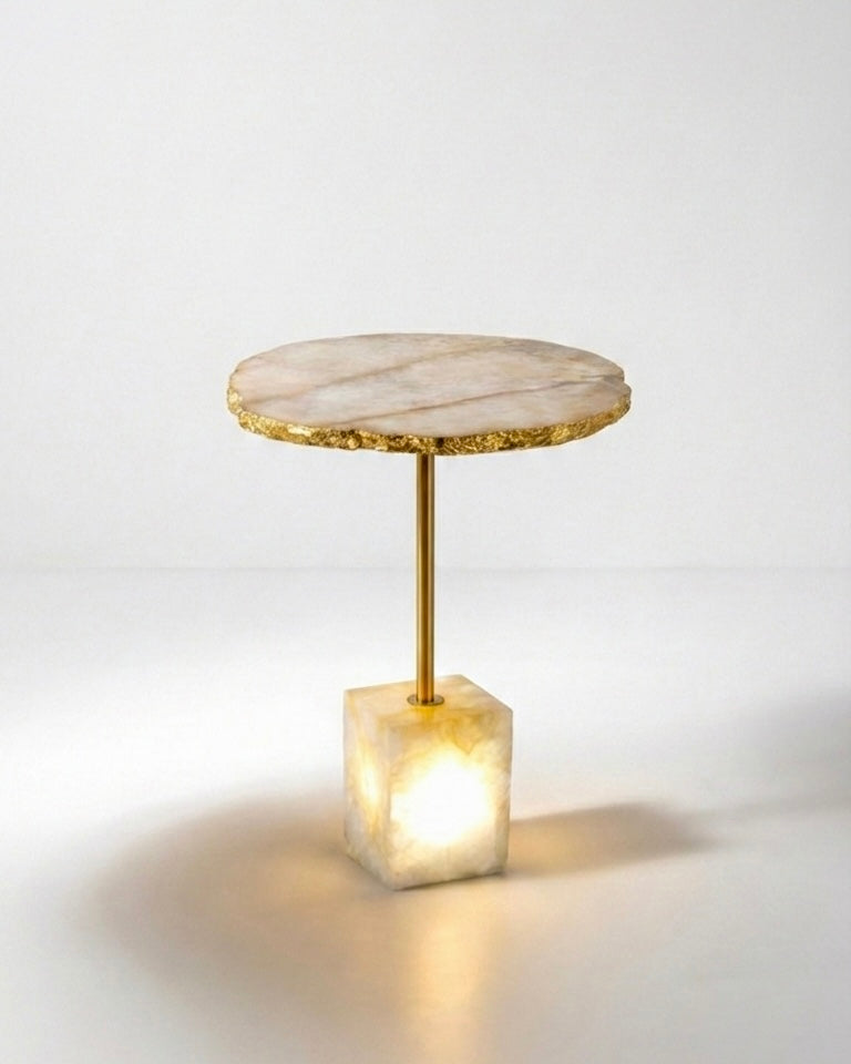 Luminária Quartzito Cristallo Gold (Folheado a Ouro) - Majestic