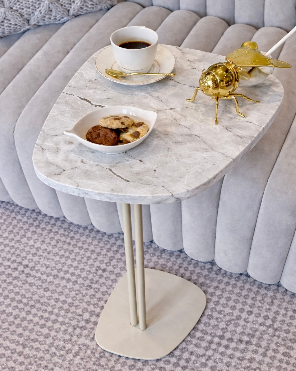 Linha Concha - Mármore Travertino White Cream - Textura Levigado (Sem Brilho)