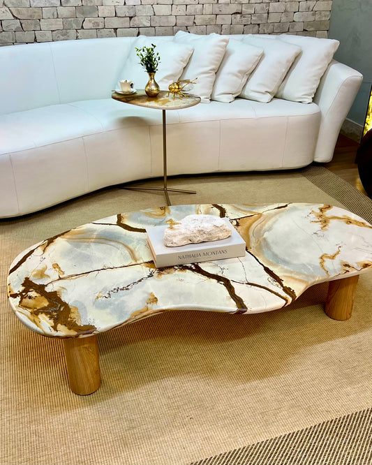 Mesa de Centro - Dunas Quartzito Blue Deep