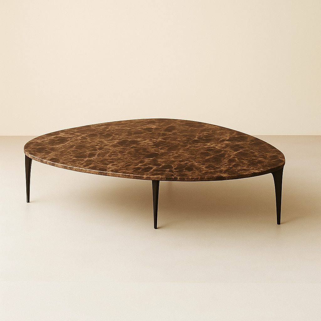 Mesa de Centro Versáttile - Mármore Marrom Imperador