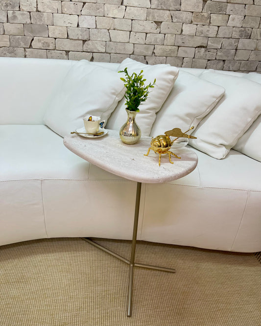 Mesa Ramos Sottile - Mármore Travertino Romano Legítimo