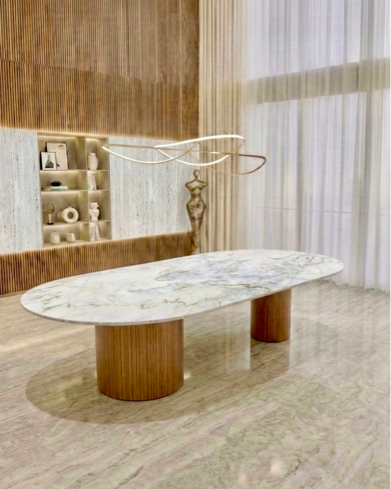 Mesa de Jantar Wine Quartzito Perla Vinhedo