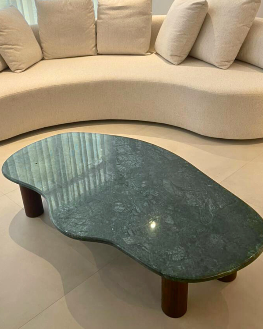 Mesa de Centro - Dunas Mármore Verde Guatemala