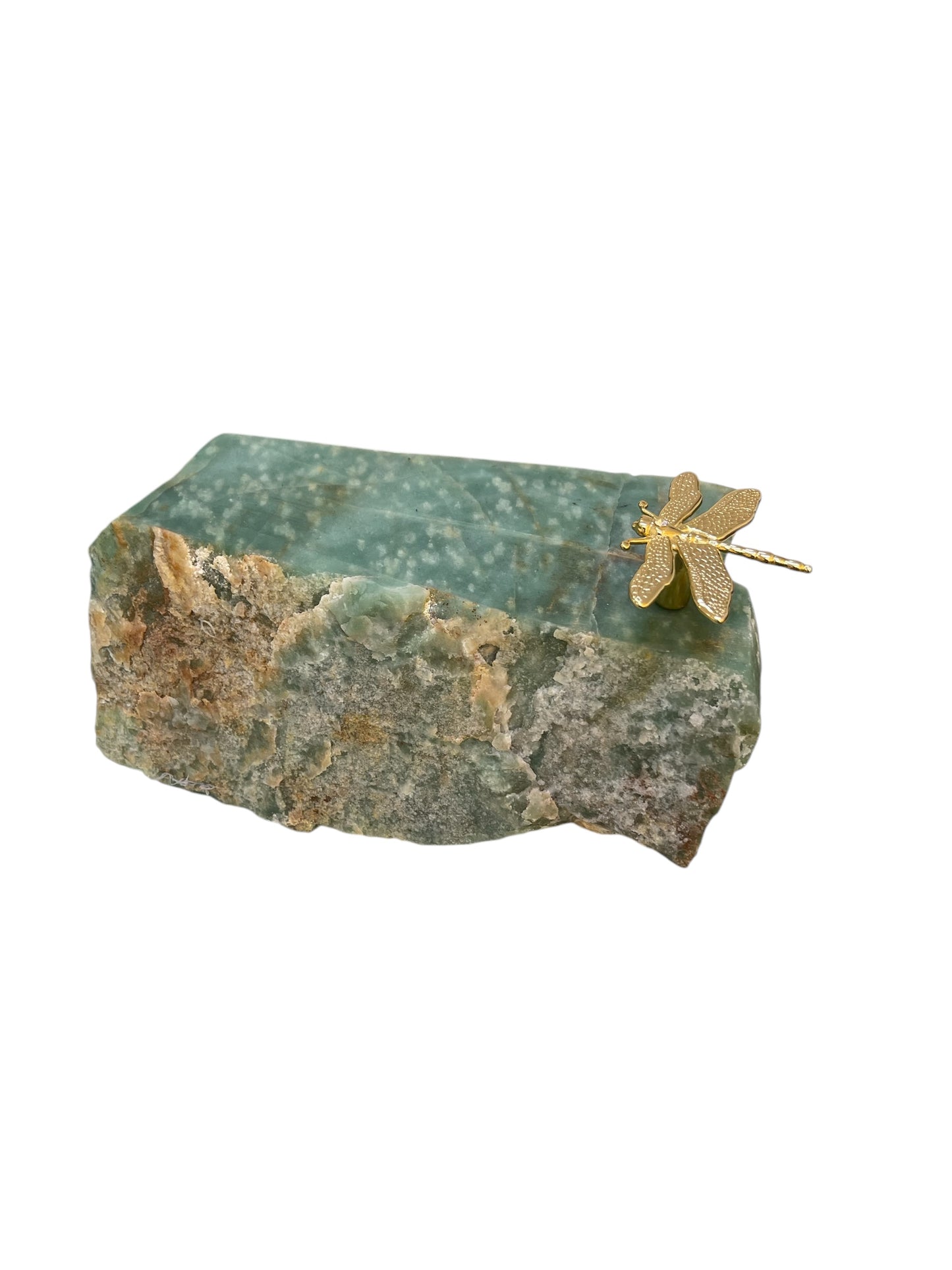 Linha Pietra Decor - Quartzo Verde Esmeralda Royale com Libélula