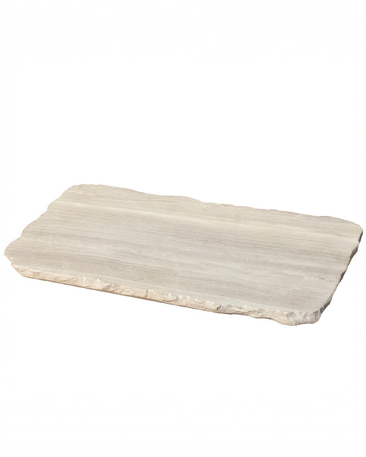 Bandeja Mármore Travertino White Cream Legítimo 15x30 Cm