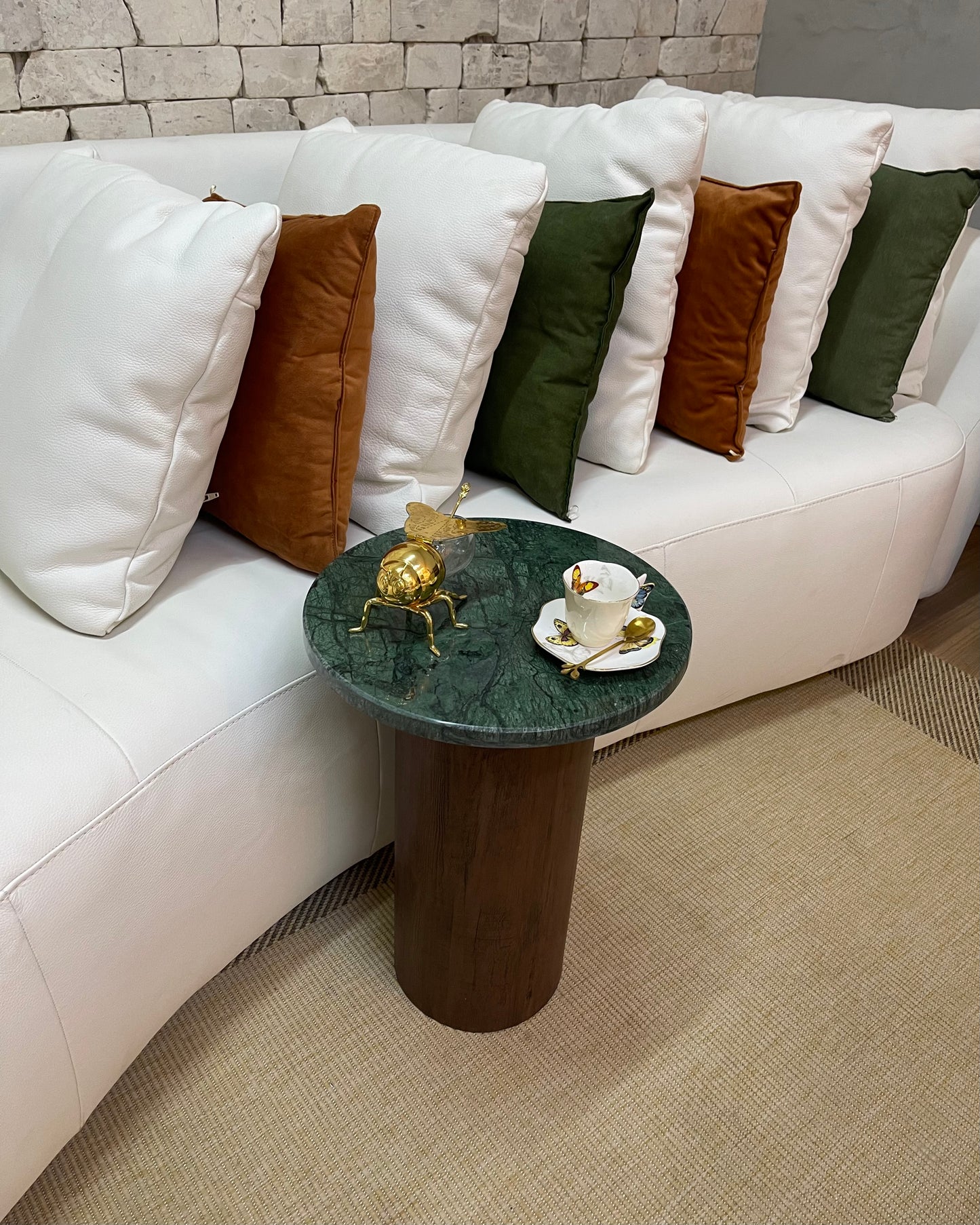 Mesa Lateral Botânica - Base Nogueira- Coleção Raízes Nobres