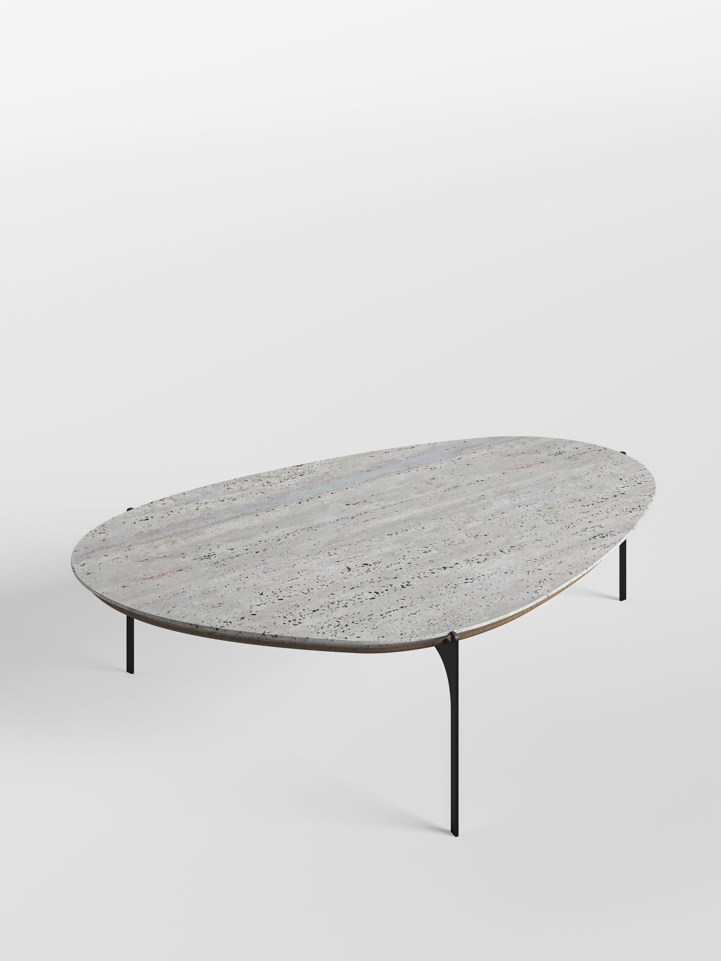 Mesa de Centro Versatille - Mármore Travertino Romano Legítimo