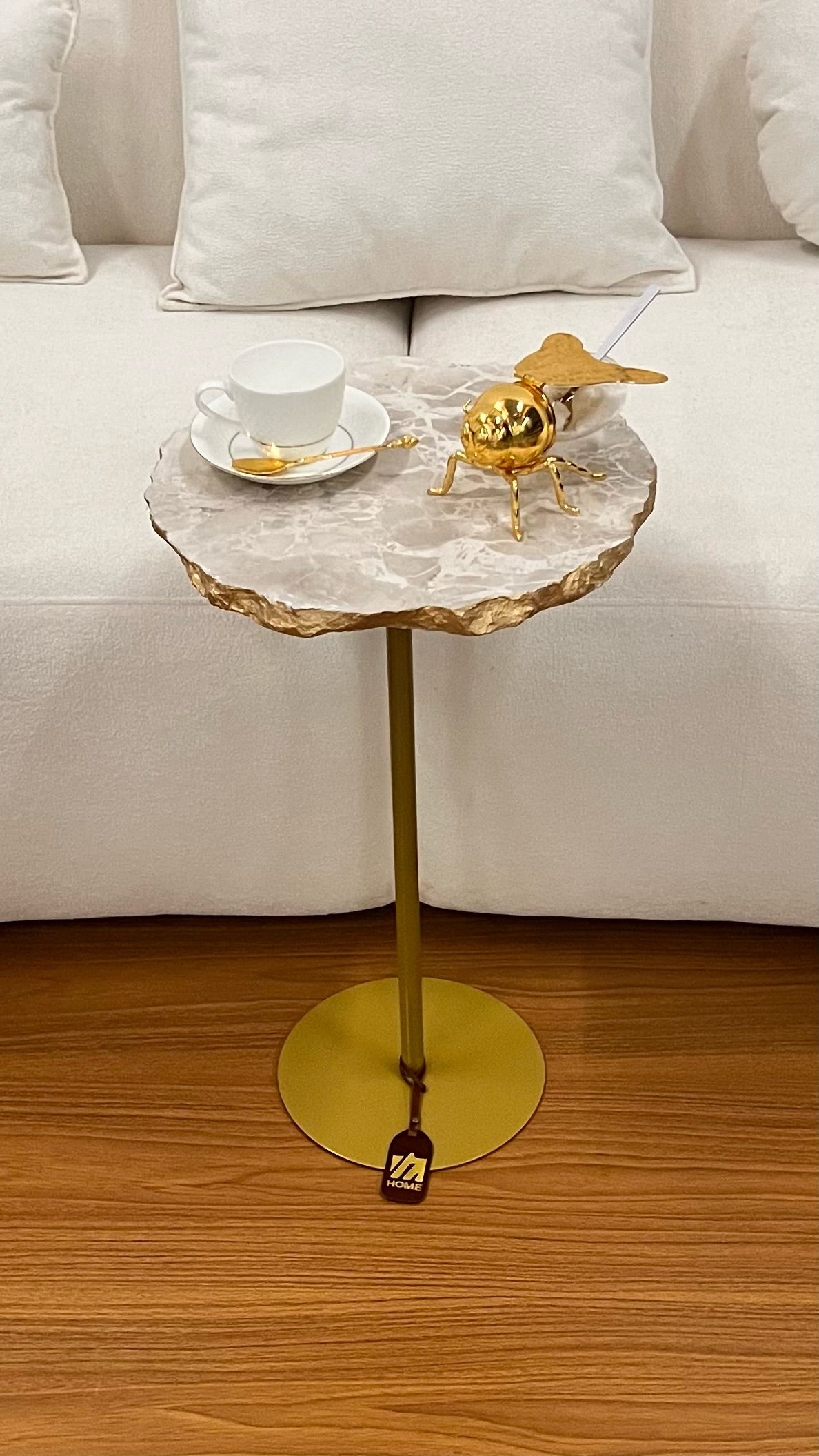 Linha Zera - Mármore Travertino Nacional Orgânica - Textura Levigado (Fosco) - Base Cor Dourada