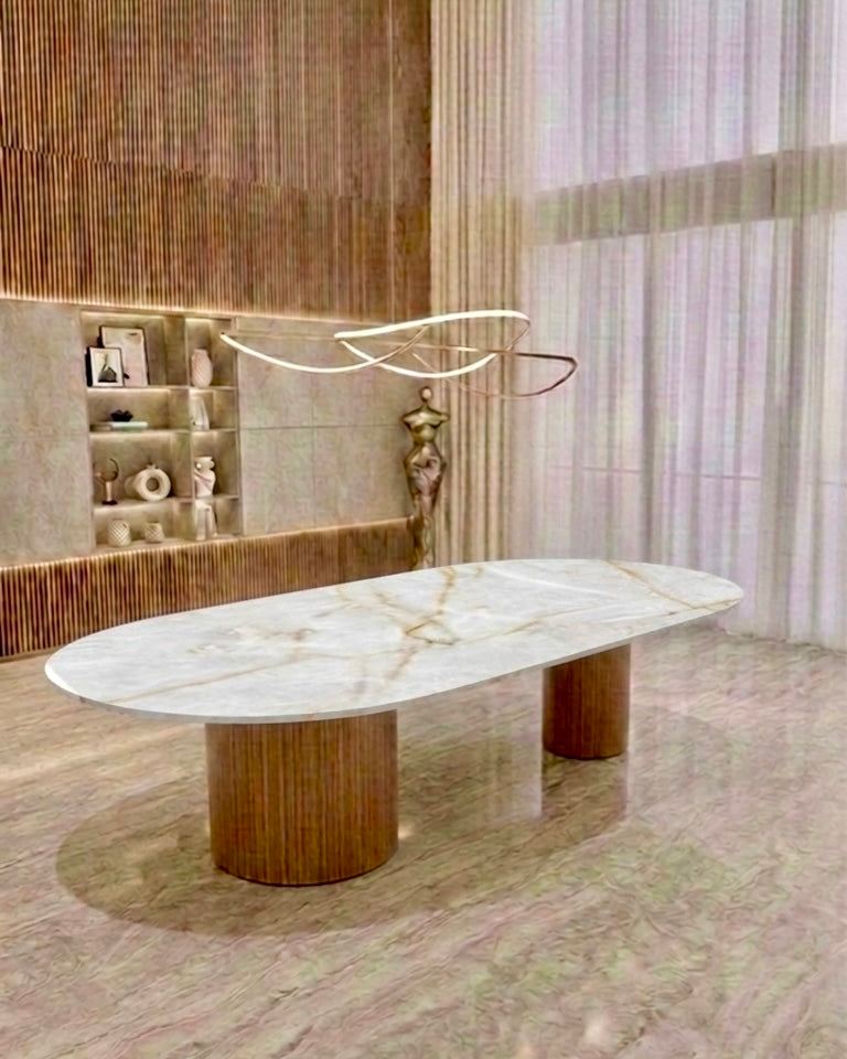 Mesa de Jantar Wine Quartzito Perla Vinhedo