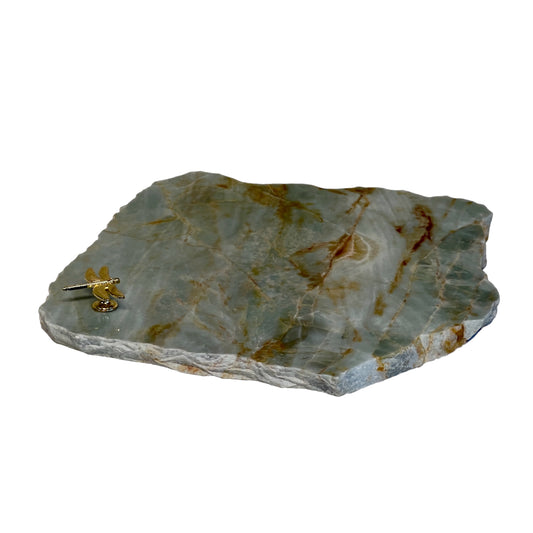 Platter - Quartzito Verde Esmeralda com Libélula