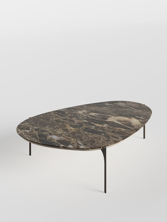 Mesa de Centro Versáttile - Mármore Marrom Imperador