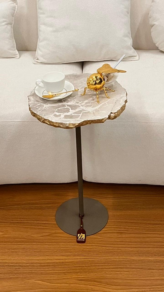 Linha Zera - Mármore Travertino Nacional Orgânica Borda Dourada - Base Cor Fendi