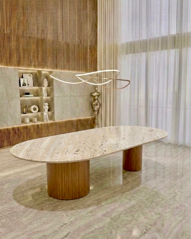 Mesa de Jantar Wine Quartzito Perla Vinhedo