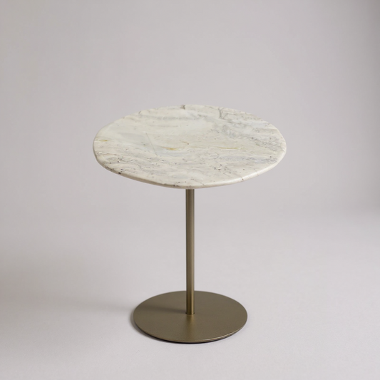 Mesa de Apoio em Mármore Calacatta Escavada