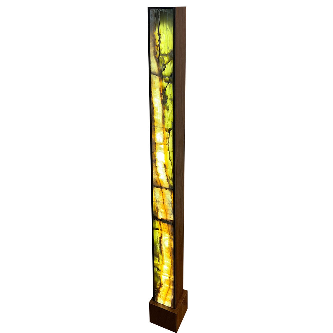 Luminária Ônix Paquistanês - 1.30 m de Altura 8x8 cm de Largura