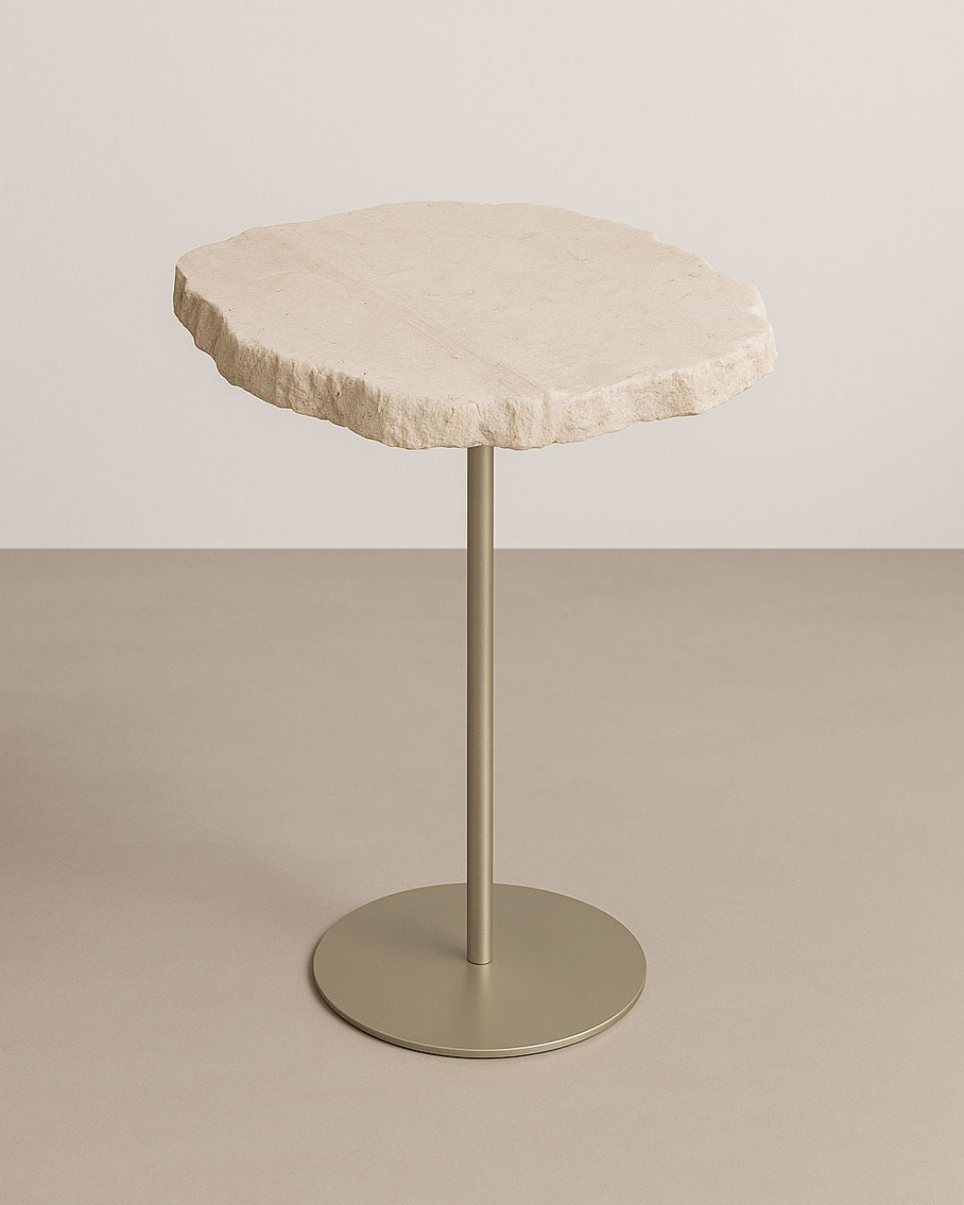 Mesa Orgânica Zera Mármore Travertino Romano Legítimo