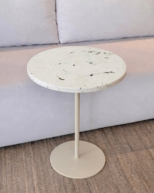 Linha Zera - Mármore Travertino White Cream  - Base cor Marfim