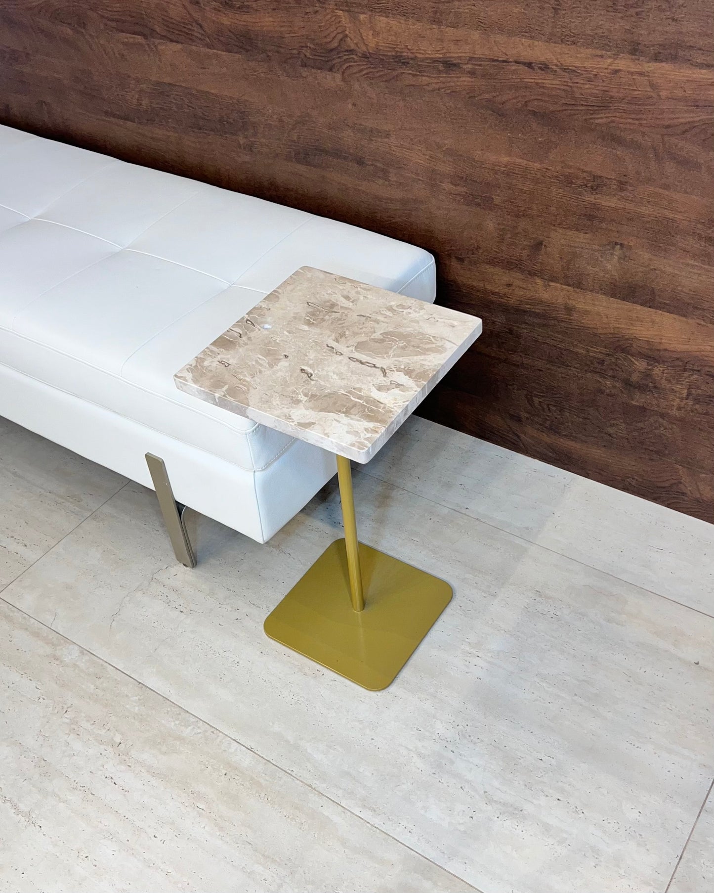 Mesa de Apoio - Mármore Travertino Nacional - Textura Levigado ( Sem Brilho)